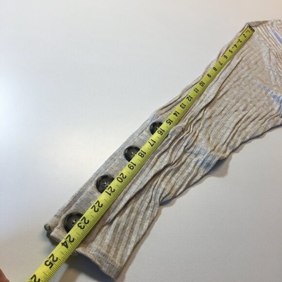 Harper Heritage Ribbed Mini Dress Long Sleeve Tan 2X - Picture 9 of 9